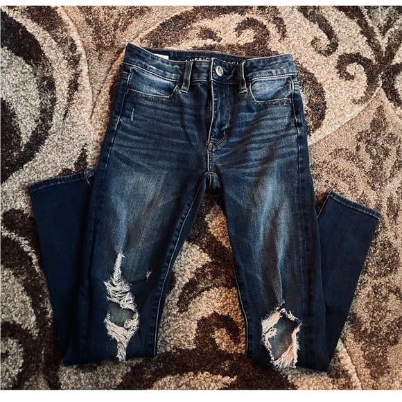 American Eagle High Rise Ripped Jeans - Picture 1 of 2